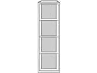 hangmappenkast,HxBxD 1321x413x622mm,4hangmappenframes,1baan,romp zwart - 7