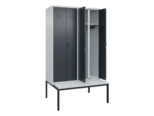 locker voor scheiding van kleding,HxBxD 2120x1200x815mm,4vak