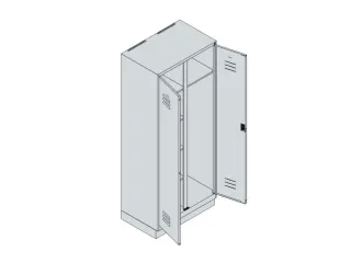 wasgoedverdeelkast,HxBxD 1950x800x500mm,vak B 400mm,draaigrendel - 3