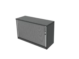 jaloeziedeurkast,HxBxD 720x1200x445mm,1xhouten vloer,MS-donkergrijs