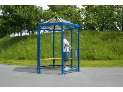 rokersoverkapping,zeshoekig,HxBxD 2850x2344x2030mm,wanden EVG,dak GVG