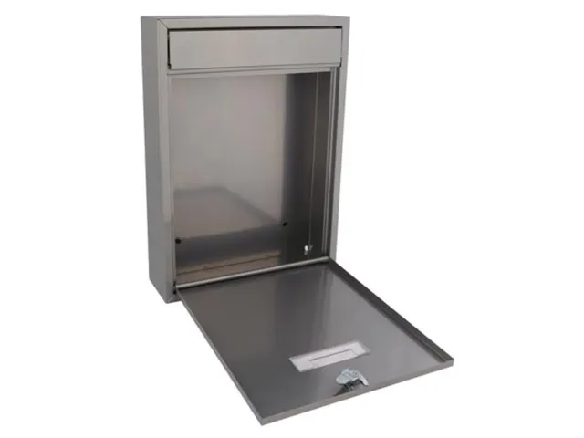 Brievenbus Ibiza Zilvergrijs met naamplaatje incl. 2 sleutels 36x26x8c