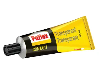 Contactlijm Pattex tube 50 gram op blister transparant - 1