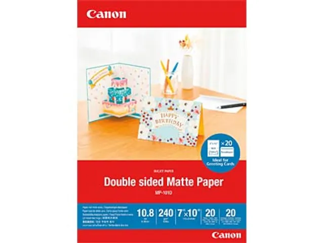Canon MP-101D dubbelzijdig mat papier, 7 x 10 inch, 20 vel