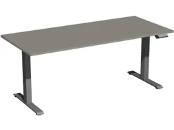 Elektrisch ihv bureau,HxBxD 730-1230x1800x800mm,blad onyxgrijs