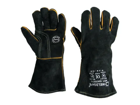 Weldsafe 755 lederen lashandschoenen, zwart, maat 10,5, per 6 paar
