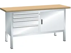 werkbank,HxBxD 840x1500x700mm,multiplexblad,draagverm. 1000kg,4voeten