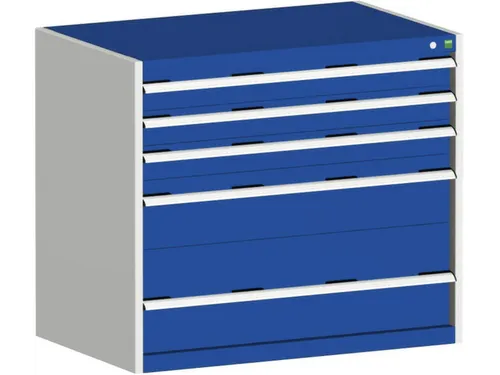 ladekast 900x1050x650mm 5laden romp RAL7035 front RAL5010