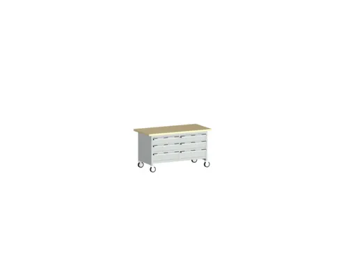 werkbank,verrijdbaar,HxBxD 840x1500x750mm,beukenblad,draagverm. 1200kg