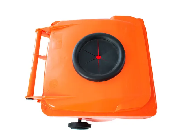 Container met rozet 120 Liter Oranje