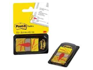 Indextabs Post-it 68031 25,4x43.2mm " hier ondertekenen" geel - 3