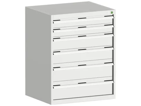 ladekast HxBxD 1000x800x525mm 6laden romp RAL7035 front RAL7035