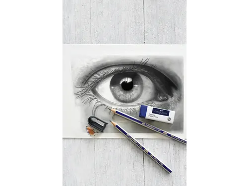 Potlood Faber-Castell 6 hardheden inclusief puntenslijper en gum
