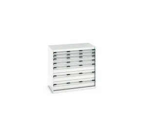 ladekast HxBxD 1000x1050x650mm 7laden RAL7035 front RAL7035 - 8