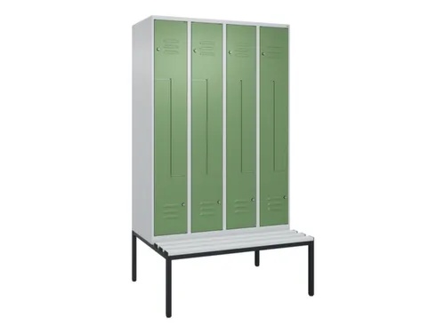 Z-garderobekast,HxBxD 2120x1200x815mm,8vak,vak B 300mm,cil.-slot