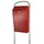 Buitenafvalbak met klep 50 Liter Rood