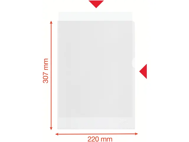 L-map 100 % gerecycleerd transparant 20 stuks
