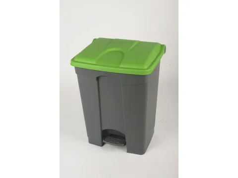 pedaalemmer,1x70l,HxBxD 673x495x412mm,romp PP grijs,deksel PP groen