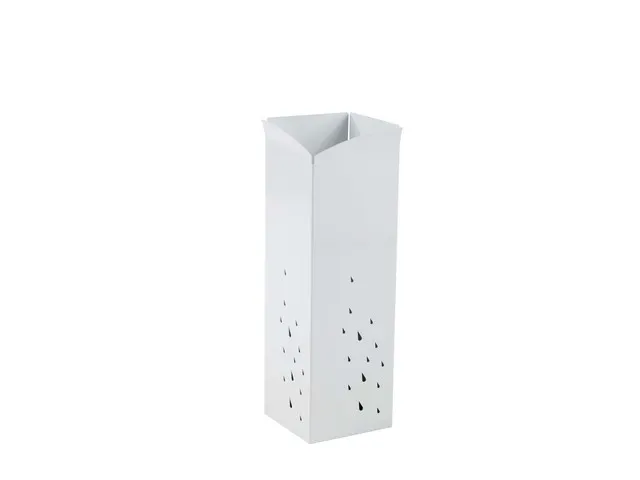 Metalen Paraplubak Wit 15 X 15 X 45 Cm