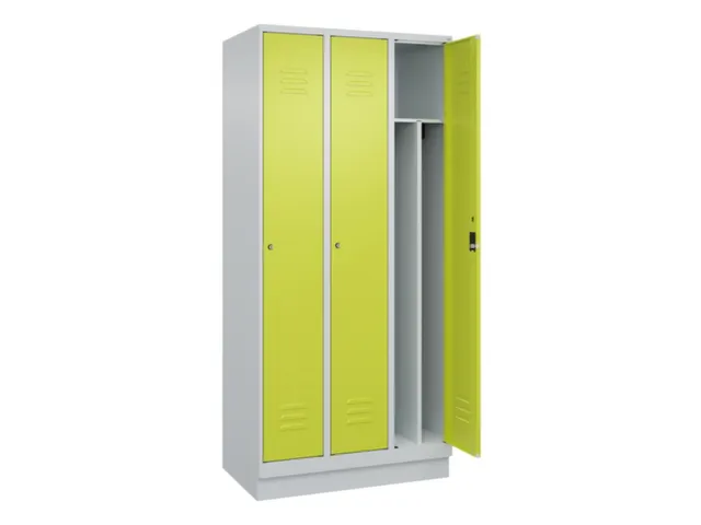 locker voor scheiding van kleding,HxBxD 1950x900x500mm,3vak