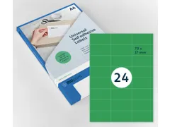 Gekleurde Etiketten 70x37mm Groen 42512 1000 Vel
