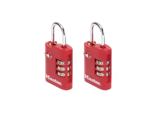 Hangslot Masterlock 3-cijfer combi TSA set van 2 sloten assorti in wil - 2