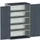 kast met geperforeerde platen,HxBxD 2000x1300x650mm,4xStalen bodem