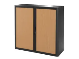 Roldeurkast HxBxD 1040x1100x415mm 2 Oh Romp Grijs Front Beuken