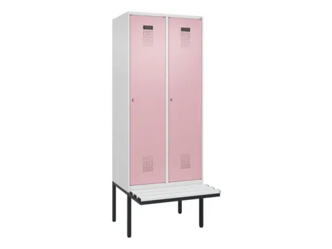 locker met bank,HxBxD 2120x800x815mm,2vak,vak B 400mm,cilinderslot