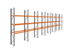 palletstelling,basis+6xaanbouw,HxBxD 3990x13575x750mm,vakl. 3000kg