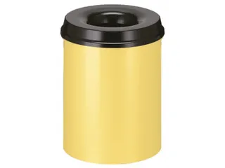 Vlamdovende papierbak 15 Liter Geel - 1