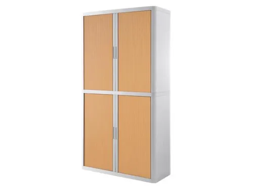 Roldeurkast HxBxD 2040x1100x415mm 4 Oh Romp Wit Front Beuken