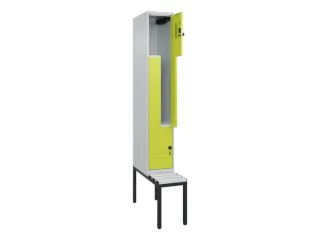 Z-garderobekast,HxBxD 2120x300x815mm,2vak,vak B 300mm,draaigrendel - 2