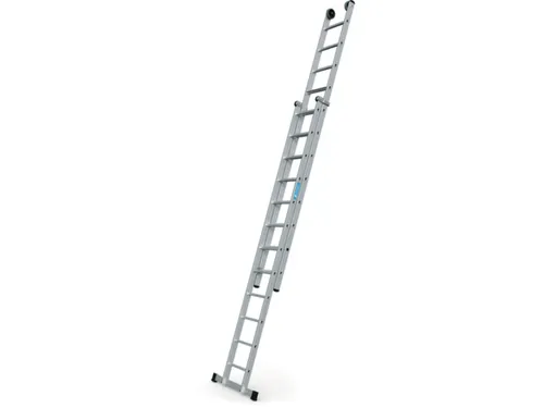 schuifladder,2x12,trede(n),balk L 6,42m,2-dlg.,aluminium