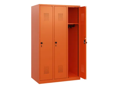 schoollocker,HxBxD 1530x900x500mm,3vak,vak B 300mm,draaigrendel
