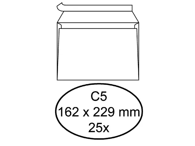 Envelop Quantore Bank C5 162x229mm wit Zelfklevend