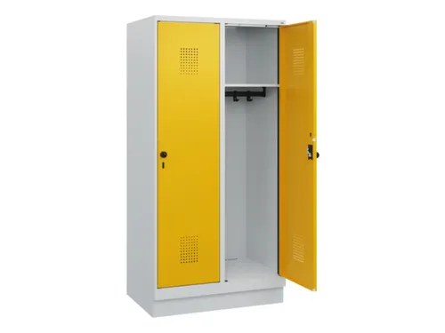 schoollocker,HxBxD 1630x800x500mm,2vak,vak B 400mm,draaigrendel,sokkel