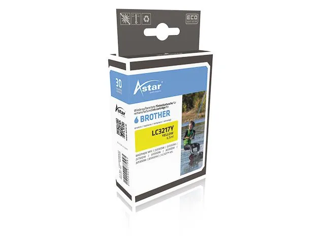 Astar Brother LC3237Y HL Inkt Geel Rebuilt 1500 pagina's 20ml
