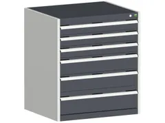 ladekast HxBxD 900x800x650mm 6laden romp RAL7035 front RAL7016