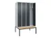 locker voor scheiding van kleding,HxBxD 2120x1200x815mm,4vak
