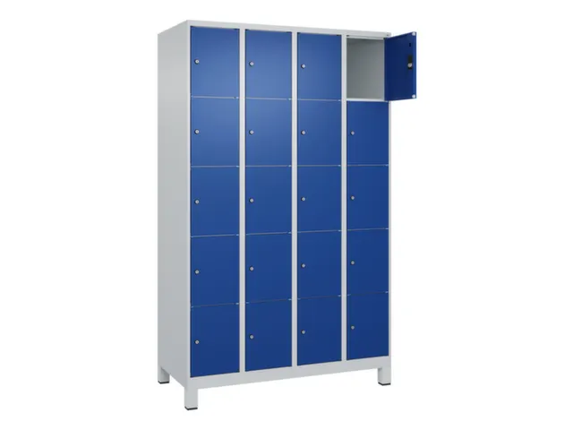 lockerkast,HxBxD 1950x1200x500mm,4x5vakken,vak B 300mm,cil.-slot