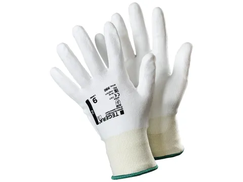 Tegera 990 snijbestendige handschoenen PU gecoat wit maat 8 12 paar