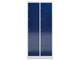 lockerkast,HxBxD 1800x800x500mm,2x5vakken,cil.-slot,romp RAL7035 - 3
