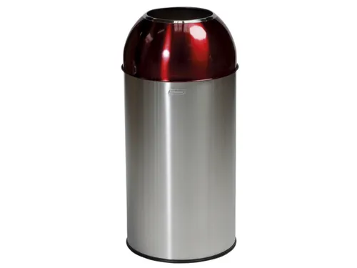 RVS afvalbakken,40l,HxØ 740x350mm,1opening(en),romp geborsteld