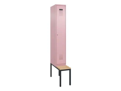 locker met bank,HxBxD 2120x300x815mm,1vak,vak B 300mm,cilinderslot