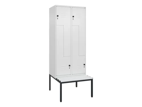 Z-garderobekast,HxBxD 2120x800x815mm,4vak,vak B 400mm,draaigrendel