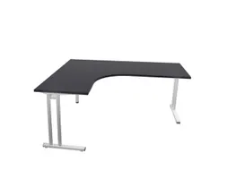 bureau in vrije vorm,HxBxD 740x1800x1600mm,vrije vorm,CC-zwart