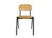 chaise empilable,structure noir,assise bois,assise H 460mm