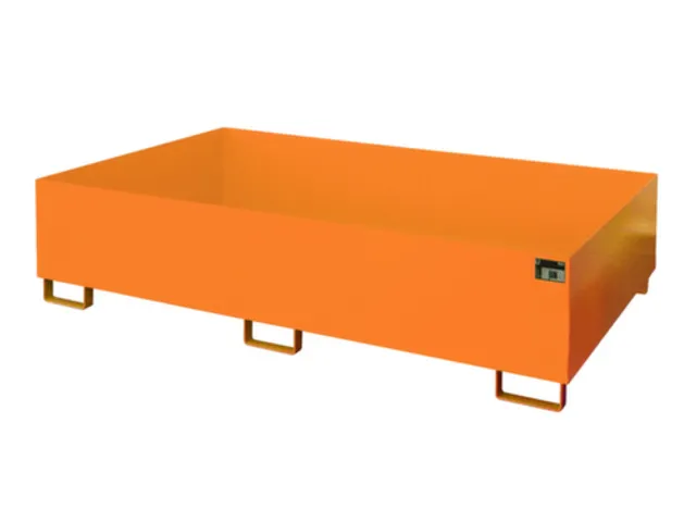 stellingopvangbak,opvangvol. 1000l,HxBxD 505x2150x1300mm,staal,RAL2000
