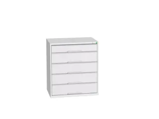 ladekast HxBxD 900x800x550mm 5laden romp RAL7035 front RAL7035 - 1
